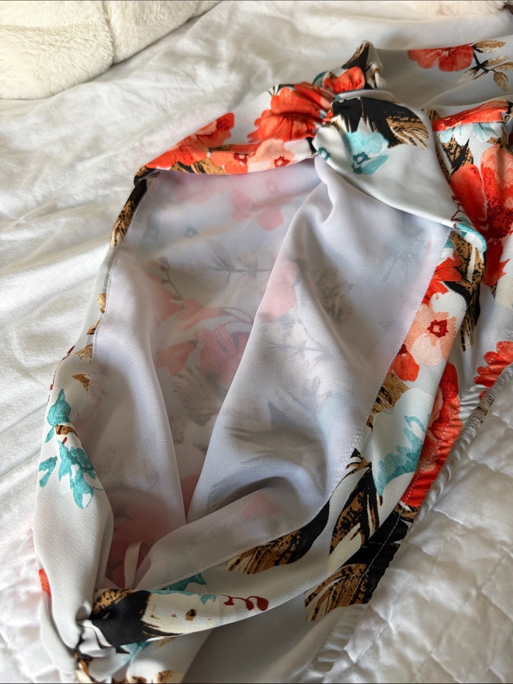Floral One-Shoulder High-Low Two-Piece Set - Picture 7 of 10